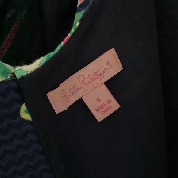 Lilly Pulitzer Cathy Shift Dress, EUC, Size 6 Palm trees in beautiful colors - Picture 7 of 7